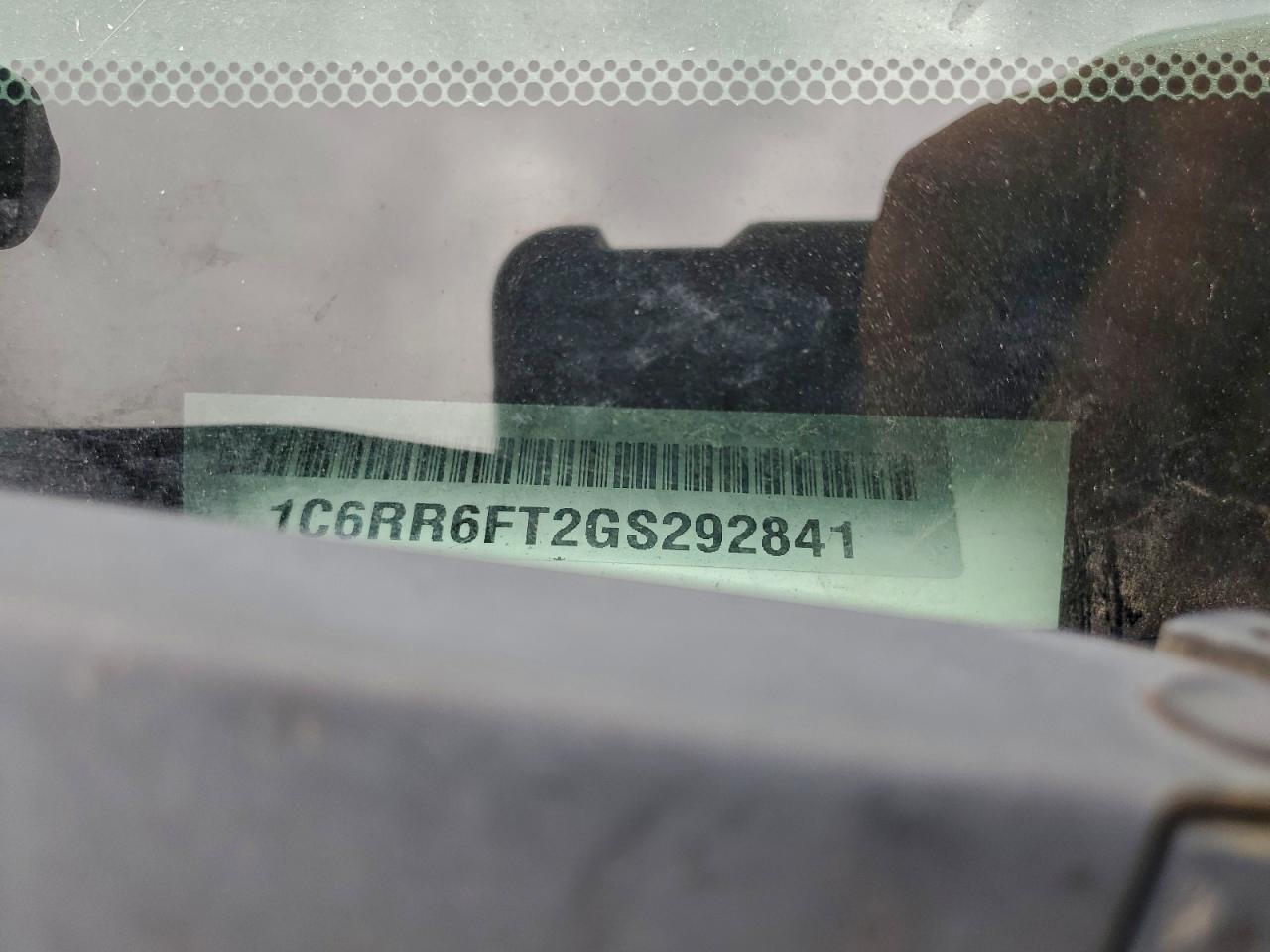 2016 Ram 1500 St VIN: 1C6RR6FT2GS292841 Lot: 93746305