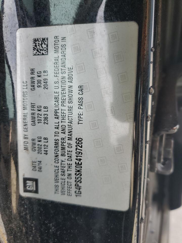 2014 Buick Verano VIN: 1G4PS5SK0E4197266 Lot: 92060485