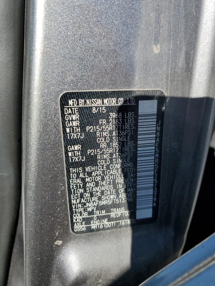 2015 Nissan Juke S VIN: JN8AF5MR5FT513796 Lot: 91877775