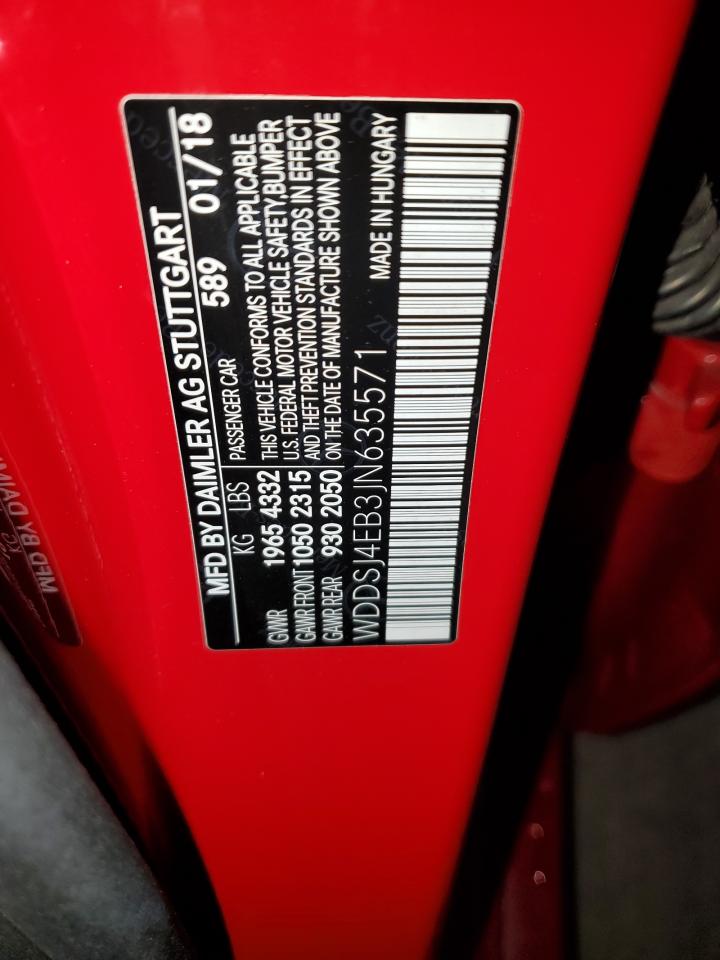 2018 Mercedes-Benz Cla 250 VIN: WDDSJ4EB3JN635571 Lot: 90943945