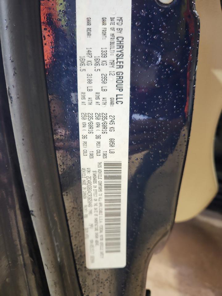 2012 Dodge Grand Caravan Se VIN: 2C4RDGBG4CR365046 Lot: 93908195