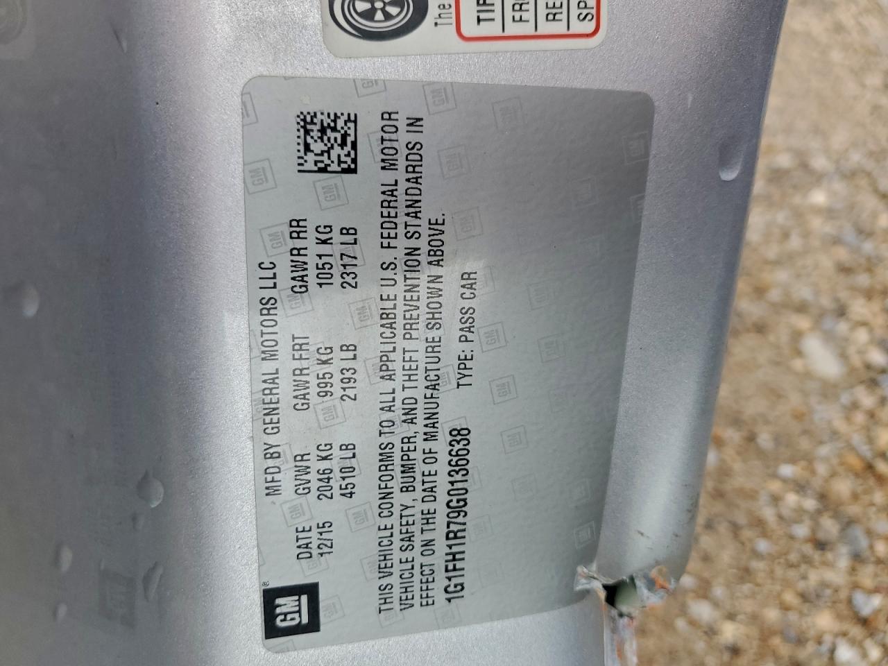 2016 Chevrolet Camaro Ss VIN: 1G1FH1R79G0136638 Lot: 92583365