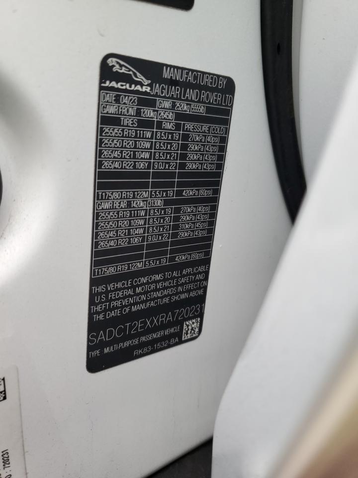 2024 Jaguar F-Pace R-Dynamic S VIN: SADCT2EXXRA720231 Lot: 93120565