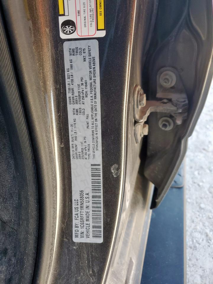 2021 Ram 1500 Big Horn/Lone Star VIN: 1C6SRFFT1MN588056 Lot: 92008895