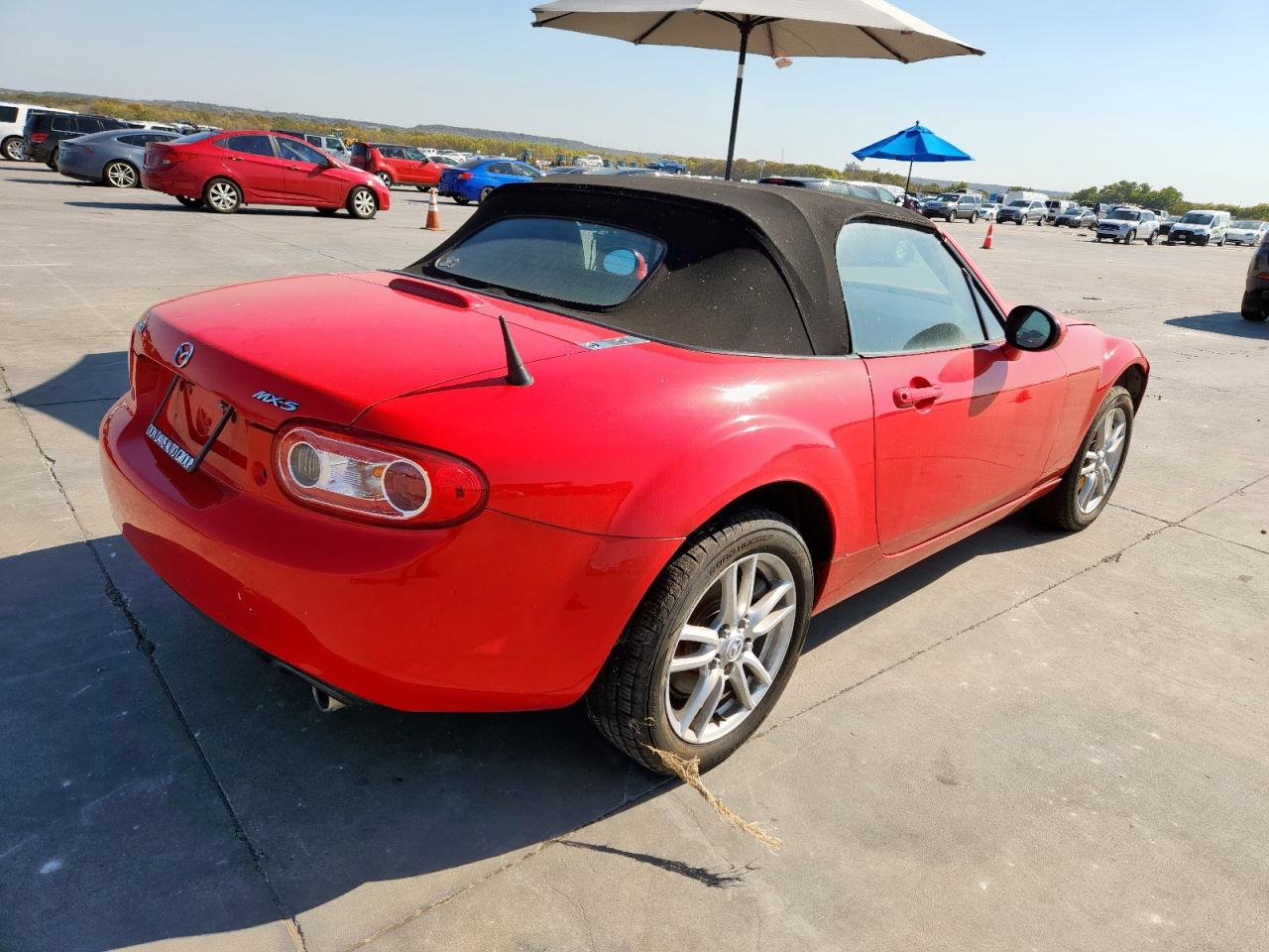 2009 Mazda Mx-5 Miata red cabrio gas JM1NC25FX90203397 photo #4