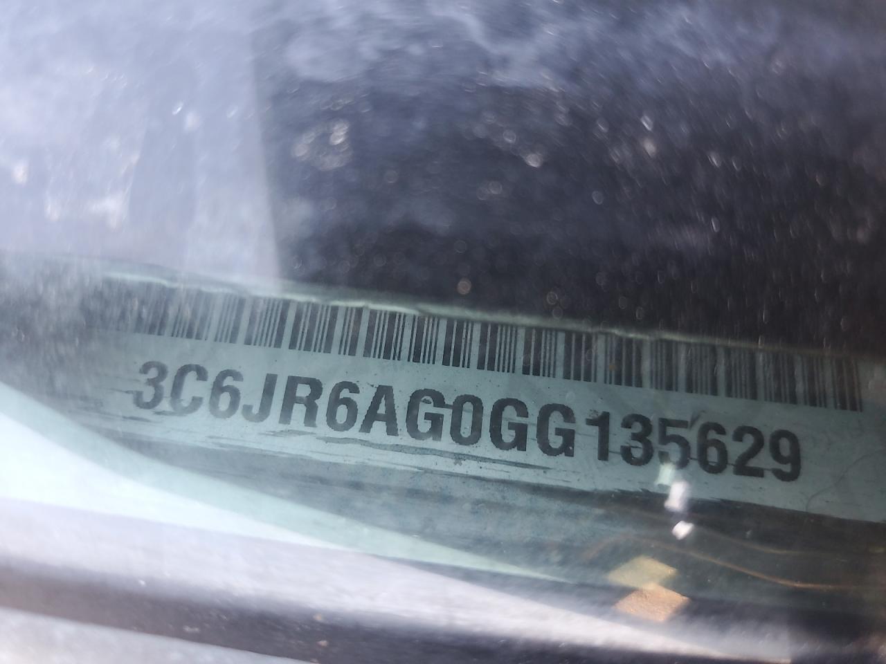 2016 Ram 1500 St VIN: 3C6JR6AG0GG135629 Lot: 90694215