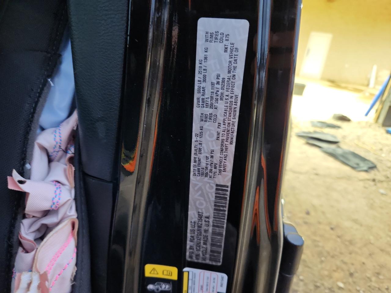 2022 Jeep Wrangler Unlimited Sahara VIN: 1C4HJXEG5NW215487 Lot: 93531515