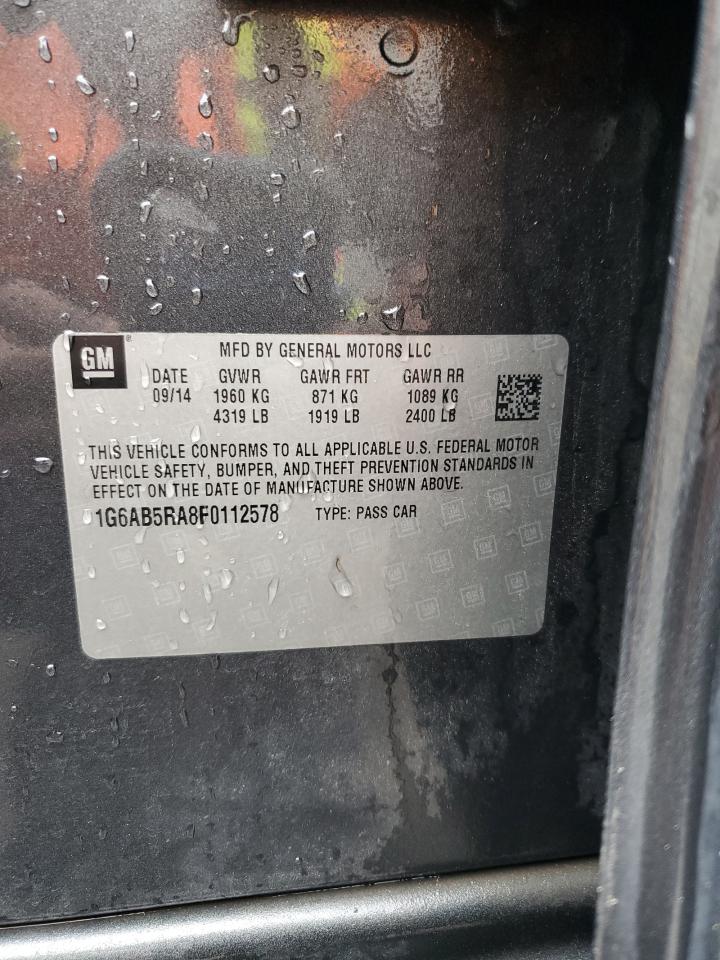 2015 Cadillac Ats Luxury VIN: 1G6AB5RA8F0112578 Lot: 93475755