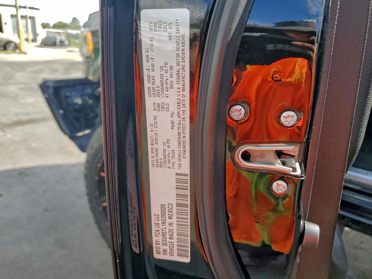 2022 Ram 2500 Limited VIN: 3C6UR5TL1NG393026 Lot: 94454925