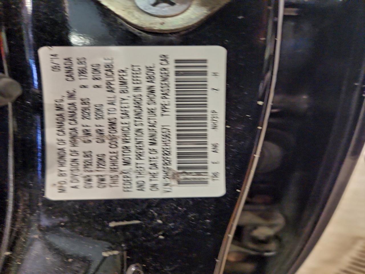 2014 Honda Civic Ex VIN: 2HGFB2F82EH556571 Lot: 94316175