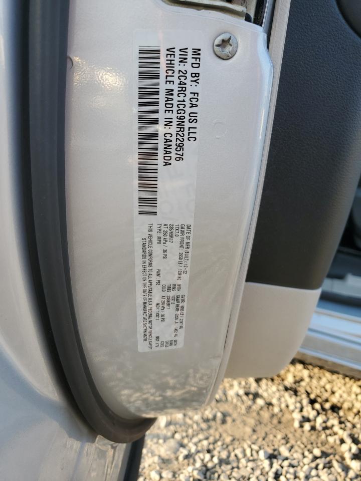 2022 Chrysler Voyager Lx VIN: 2C4RC1CG9NR229576 Lot: 91705815