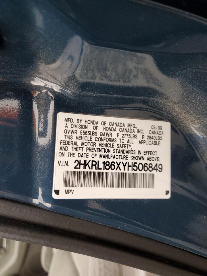 2000 Honda Odyssey Ex VIN: 2HKRL186XYH506849 Lot: 92670205