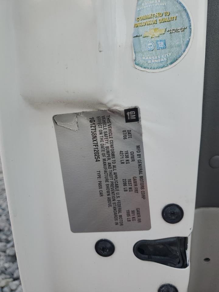 2007 Chevrolet Malibu Lt VIN: 1G1ZT58NX7F120254 Lot: 93877125