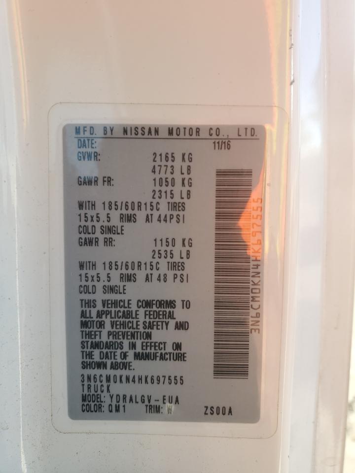 2017 Nissan Nv200 2.5S VIN: 3N6CM0KN4HK697555 Lot: 93386075