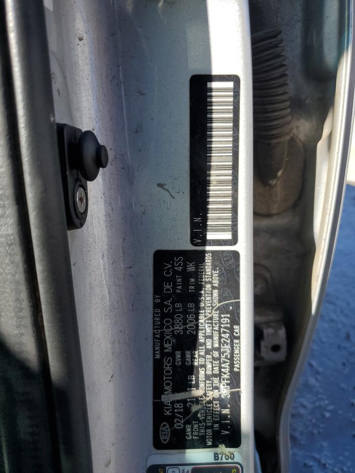 2018 Kia Forte Lx VIN: 3KPFK4A75JE247191 Lot: 92720285