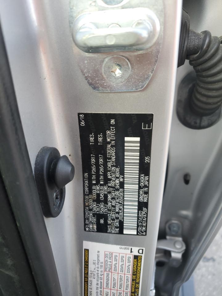 2018 Toyota 4Runner Sr5/Sr5 Premium VIN: JTEBU5JR7J5593878 Lot: 93610755