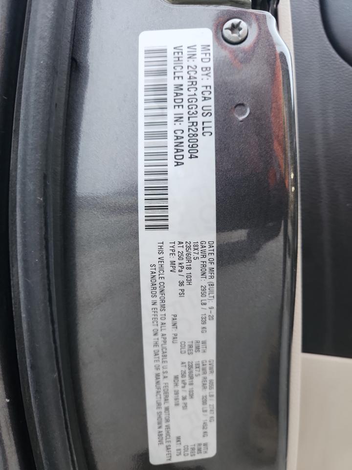 2020 Chrysler Pacifica Limited VIN: 2C4RC1GG3LR280904 Lot: 92325775