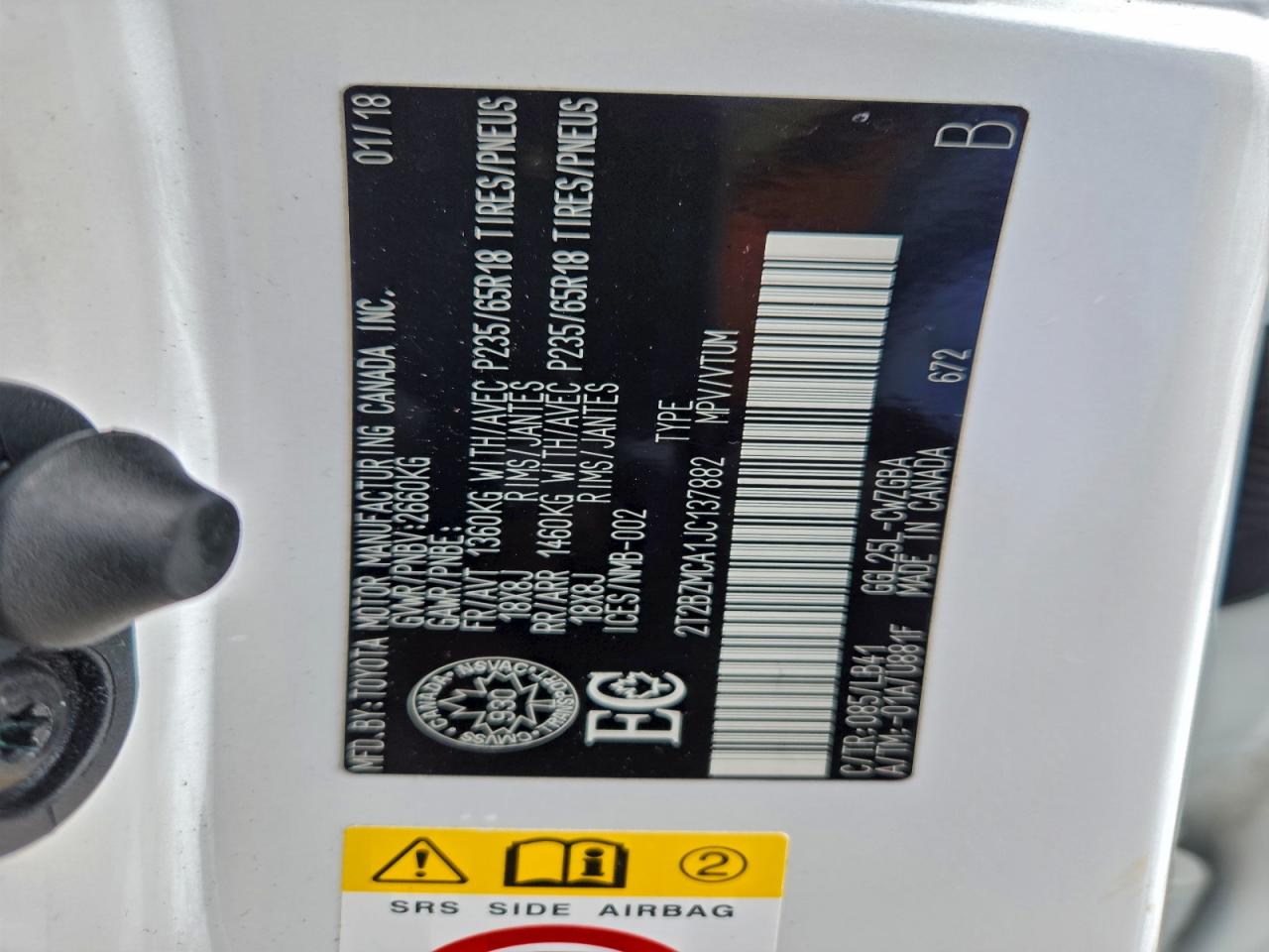 2018 Lexus Rx 350 Base VIN: 2T2BZMCA1JC137882 Lot: 90339565