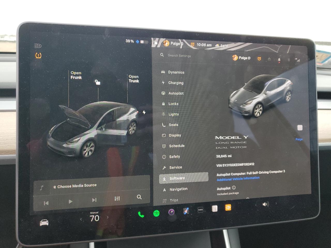 2021 Tesla Model Y VIN: 5YJYGDEE0MF082412 Lot: 91521195