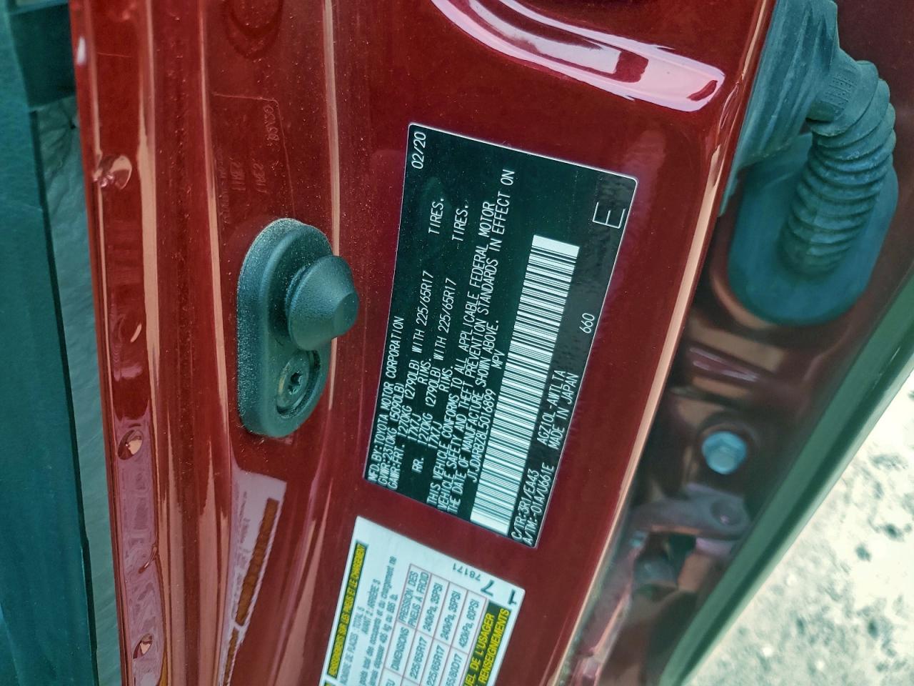 2020 Lexus Nx 300 VIN: JTJDARBZ8L5016899 Lot: 93894405