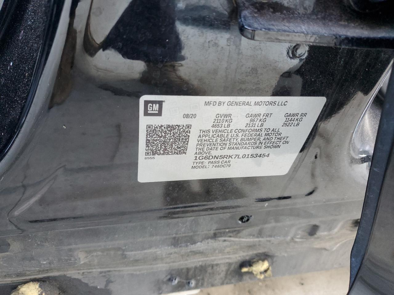 2020 Cadillac Ct5 Premium Luxury VIN: 1G6DN5RK7L0153454 Lot: 91380735