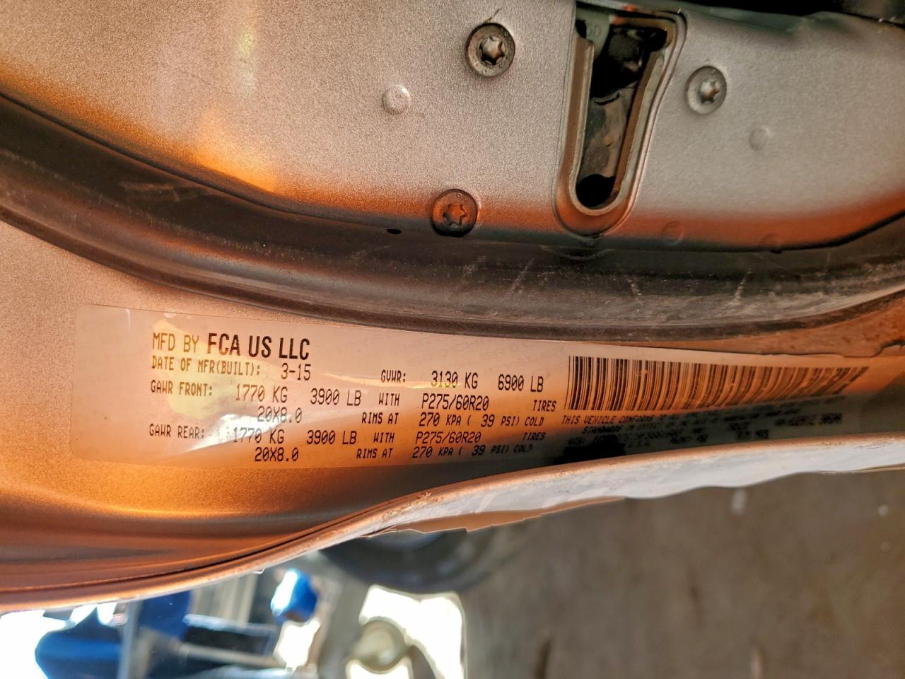 2015 Ram 1500 Slt VIN: 1C6RR7GT9FS661603 Lot: 93773345