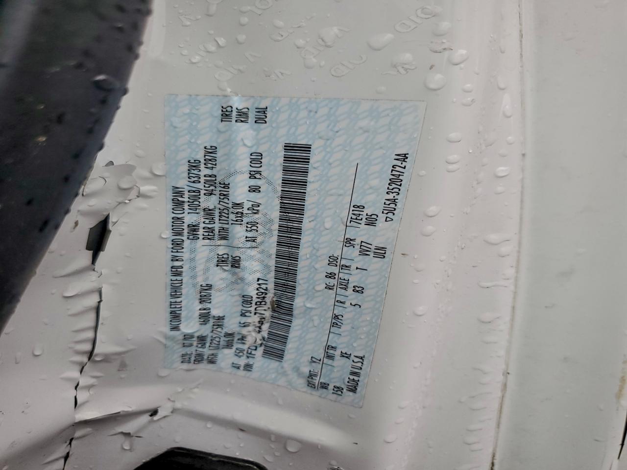 2007 Ford Econoline VIN: 1FDXE45S07DB49217 Lot: 93329355