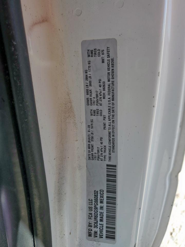 2023 Ram 1500 Classic Tradesman VIN: 3C6JR6DG9PG660832 Lot: 91648165