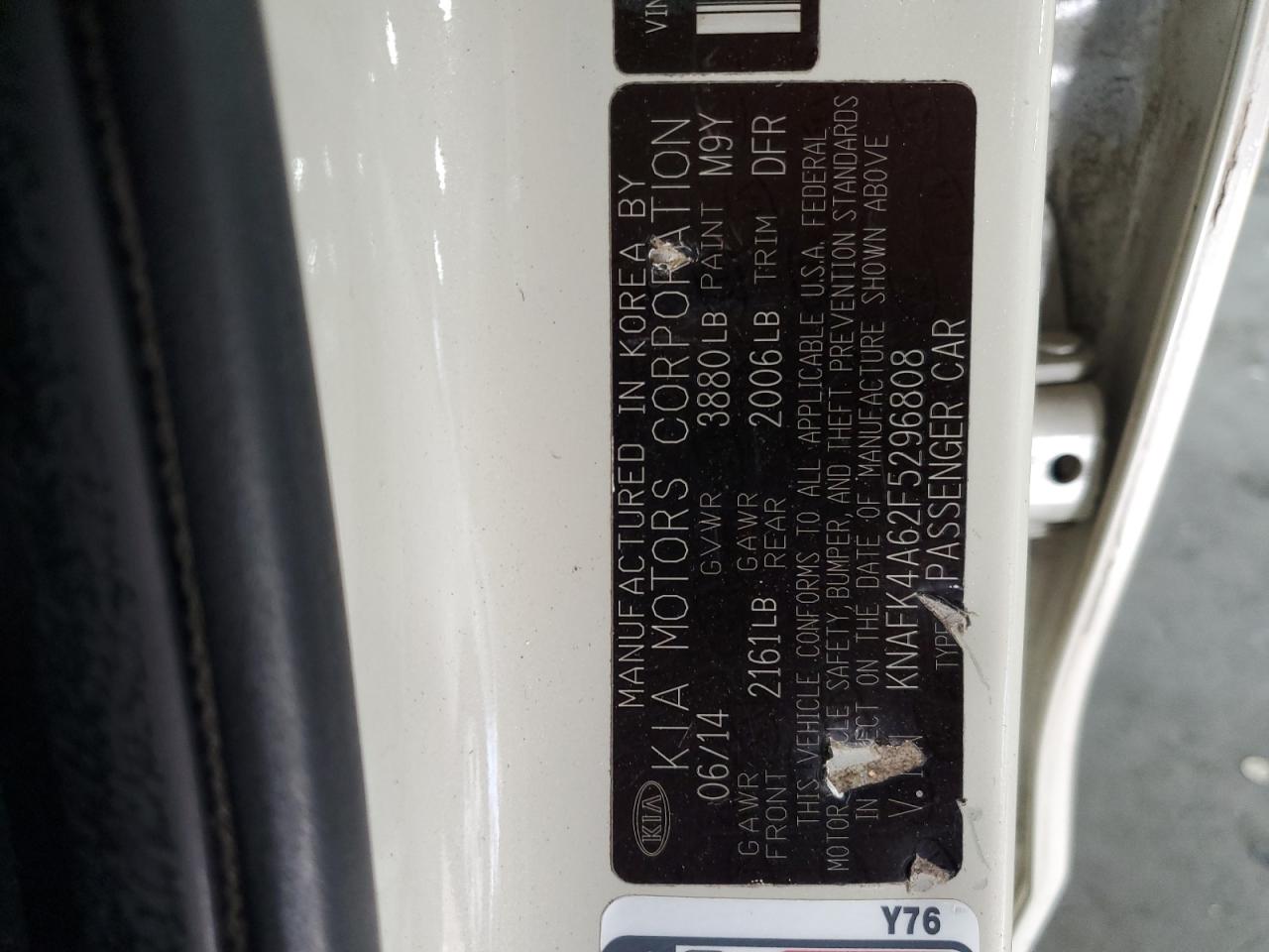 2015 Kia Forte Lx VIN: KNAFK4A62F5296808 Lot: 92459955