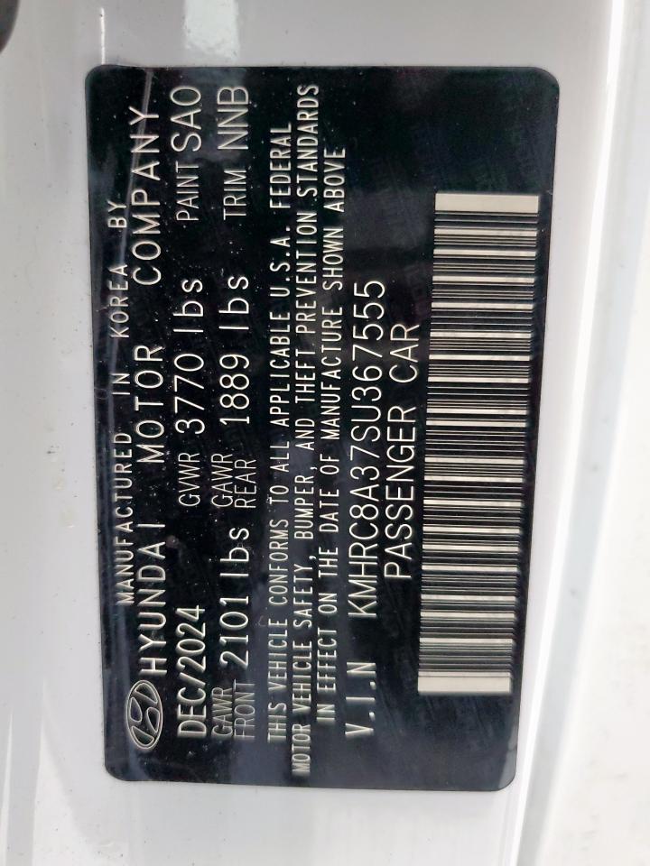 2025 Hyundai Venue Sel VIN: KMHRC8A37SU367555 Lot: 92845455