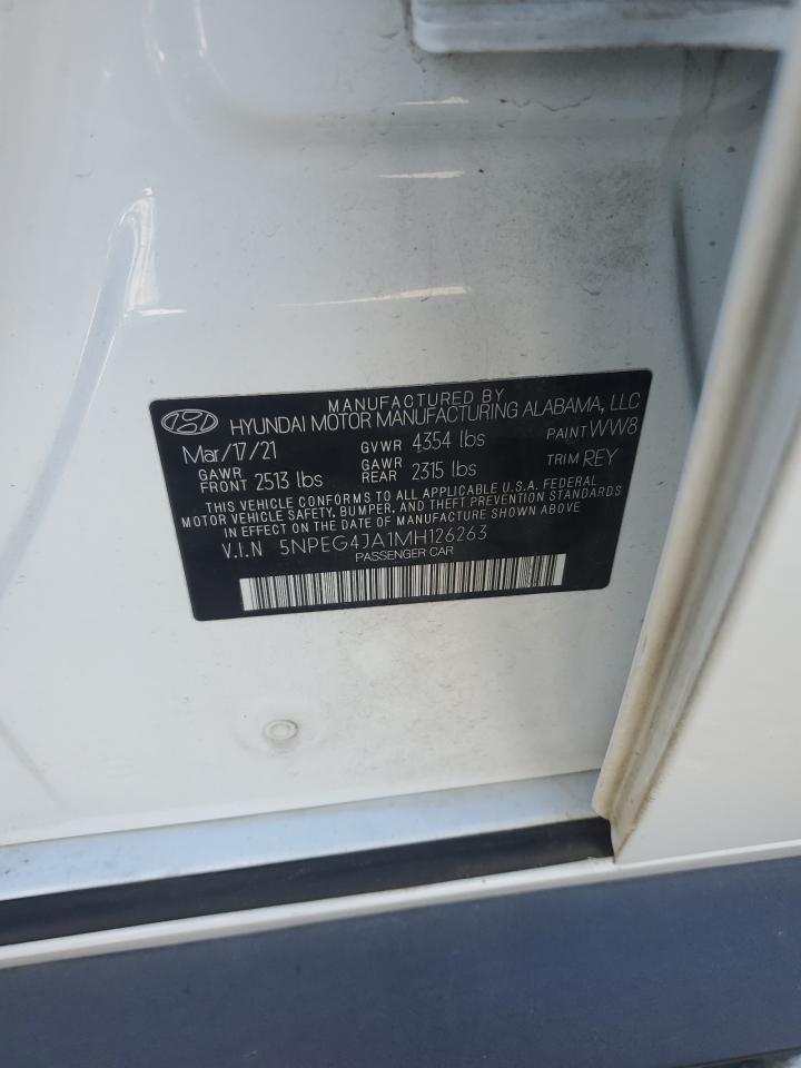 2021 Hyundai Sonata Se VIN: 5NPEG4JA1MH126263 Lot: 92616985