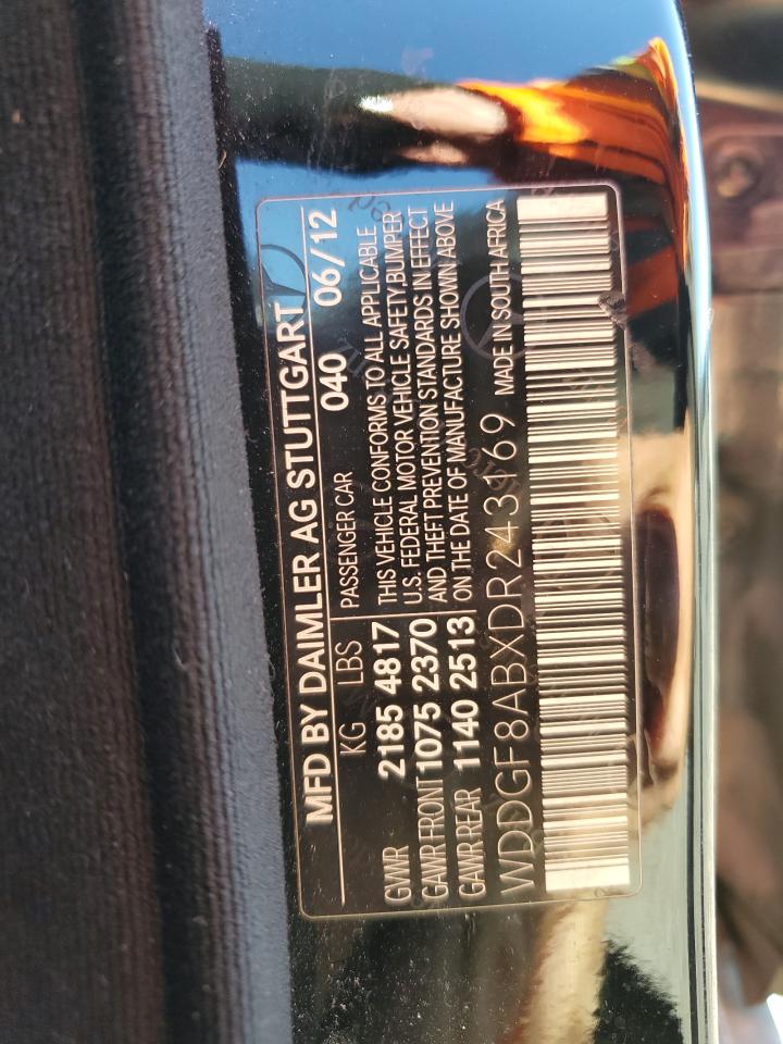 2013 Mercedes-Benz C 300 4Matic VIN: WDDGF8ABXDR243169 Lot: 91836915