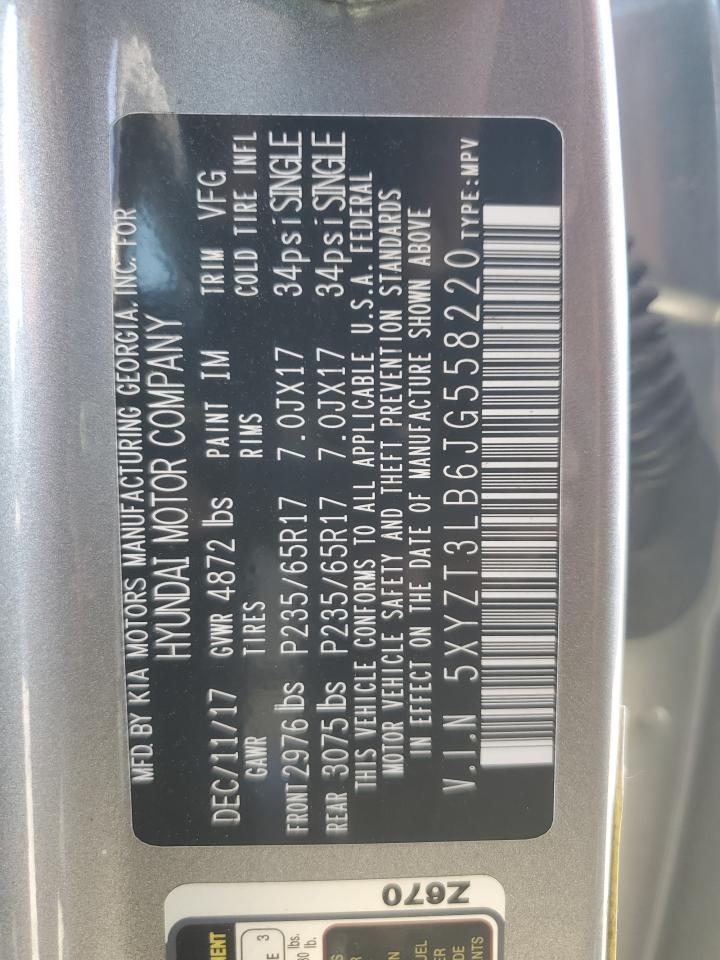 2018 Hyundai Santa Fe Sport VIN: 5XYZT3LB6JG558220 Lot: 91106205