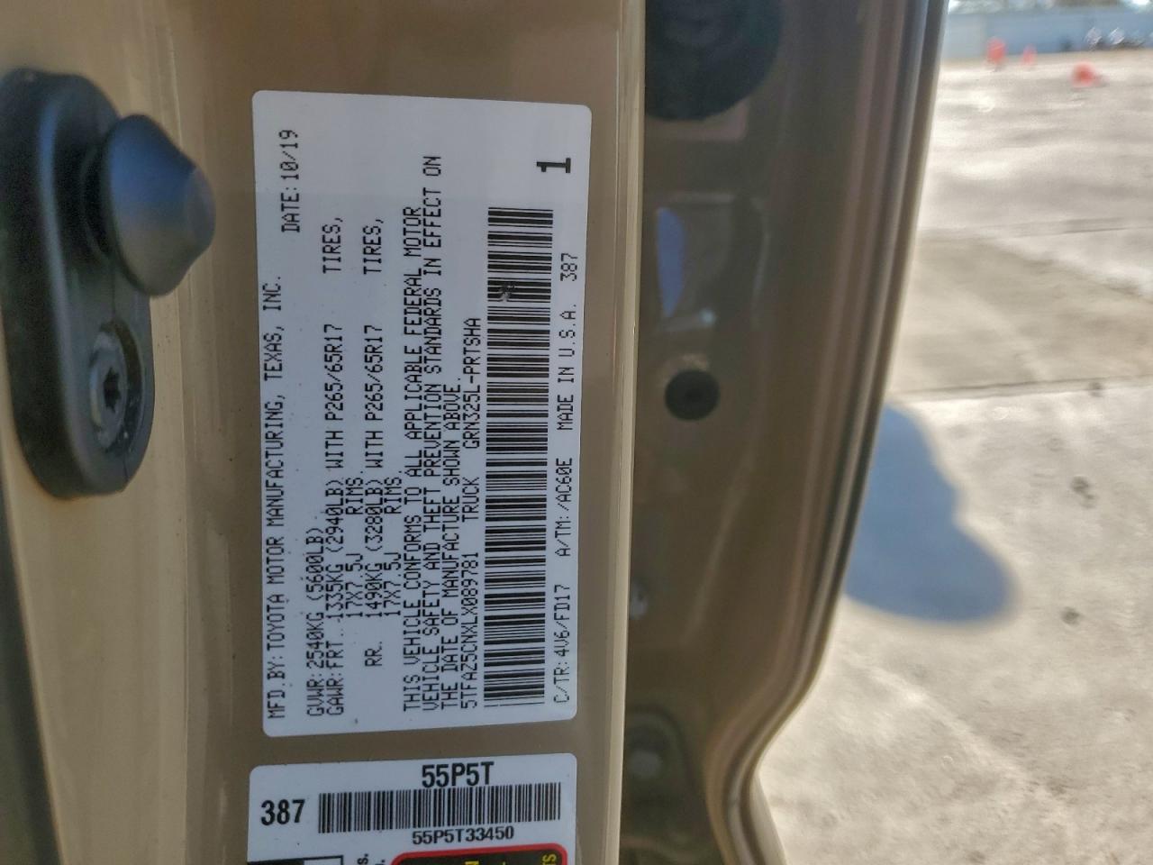 2020 Toyota Tacoma Double Cab VIN: 5TFAZ5CNXLX089781 Lot: 94381705