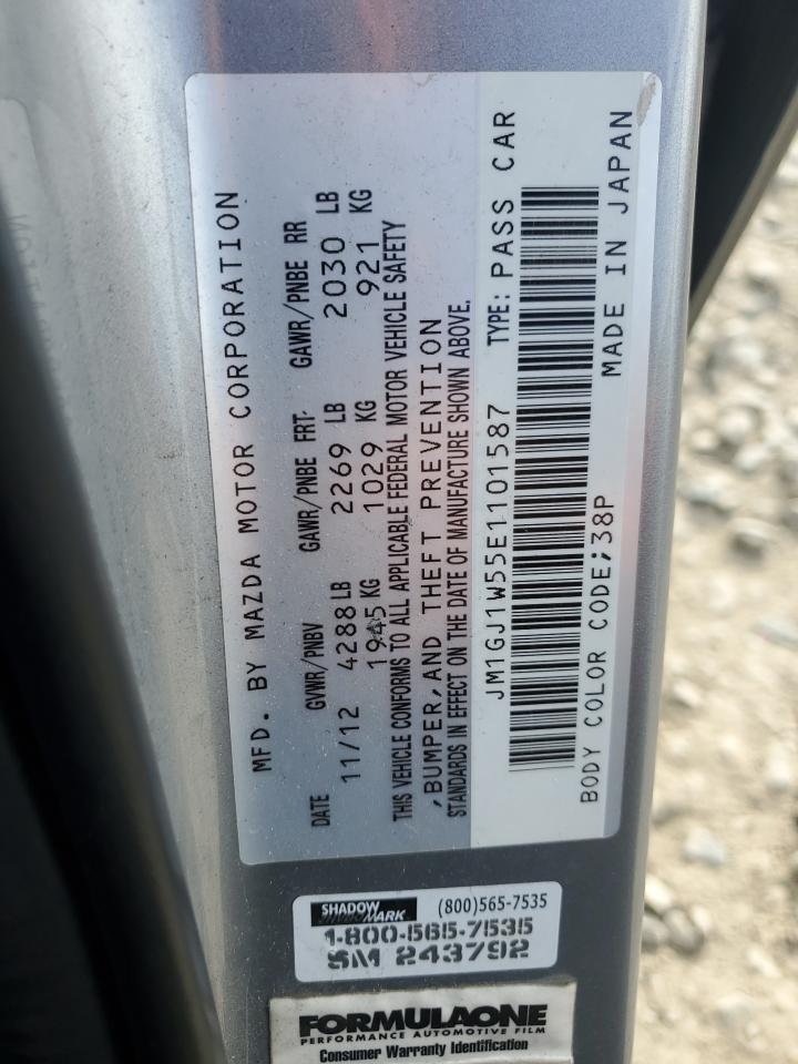 2014 Mazda 6 Grand Touring VIN: JM1GJ1W55E1101587 Lot: 93640955