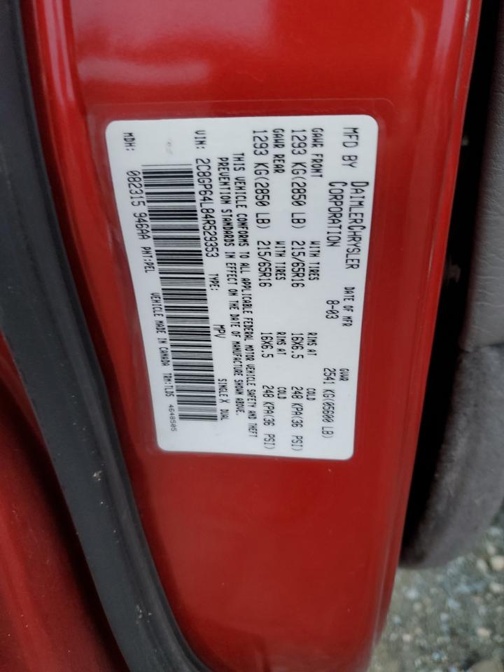 2004 Chrysler Town & Country Limited VIN: 2C8GP64L84R529353 Lot: 91650915