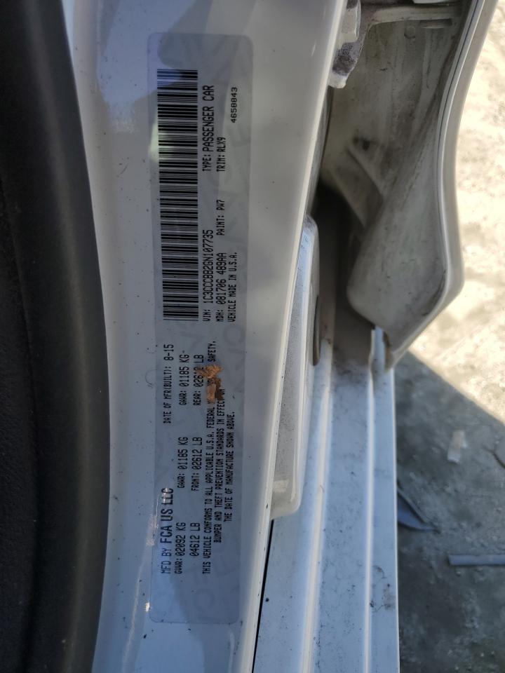 2016 Chrysler 200 S VIN: 1C3CCCBB2GN107735 Lot: 90700515