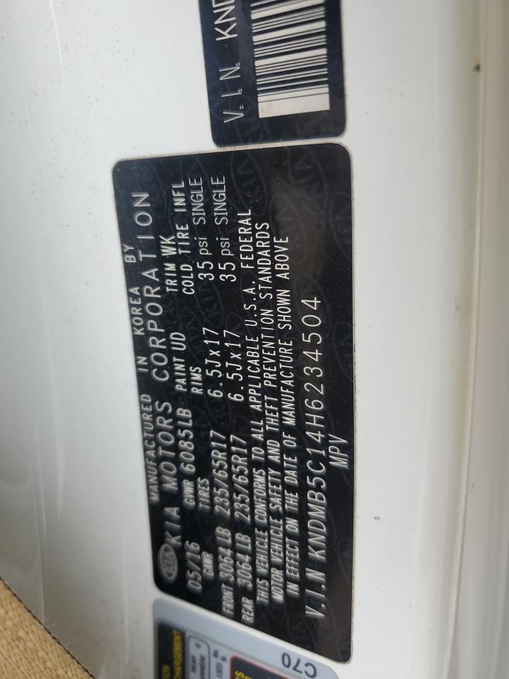 2017 Kia Sedona Lx VIN: KNDMB5C14H6234504 Lot: 93220465