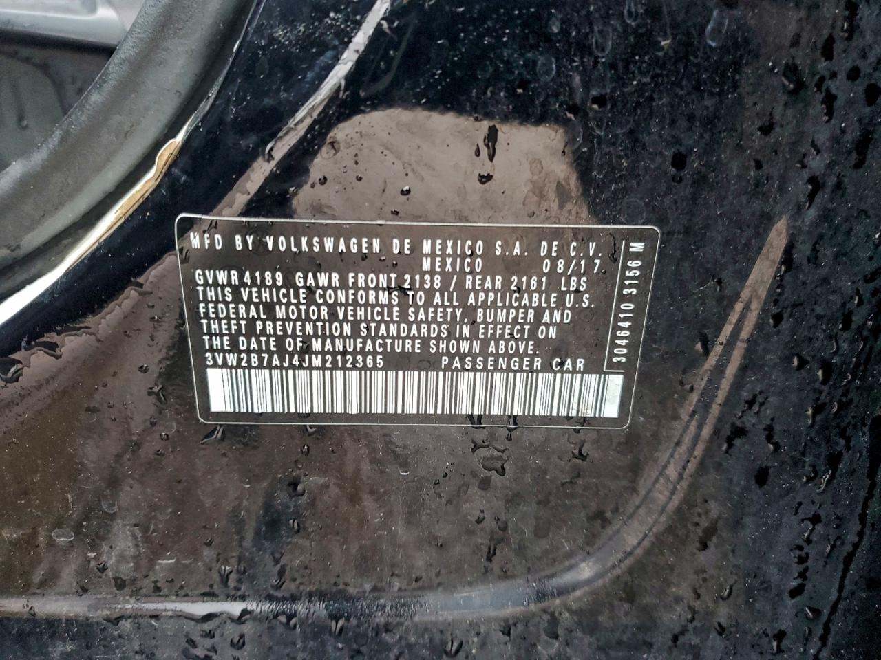 2018 Volkswagen Jetta S VIN: 3VW2B7AJ4JM212365 Lot: 94554615