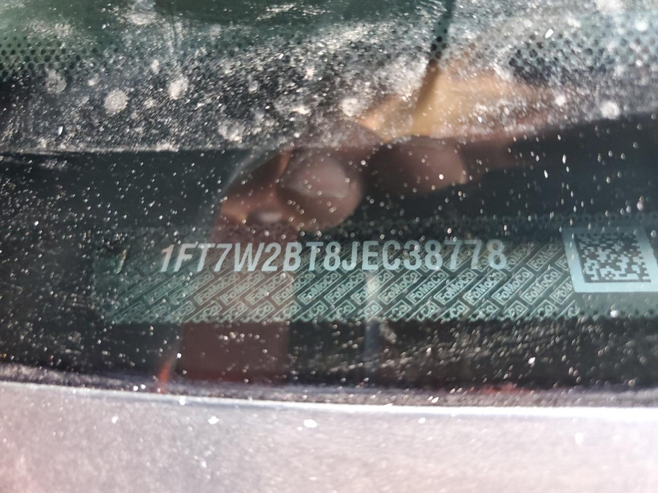 2018 Ford F250 Super Duty VIN: 1FT7W2BT8JEC38778 Lot: 91612395