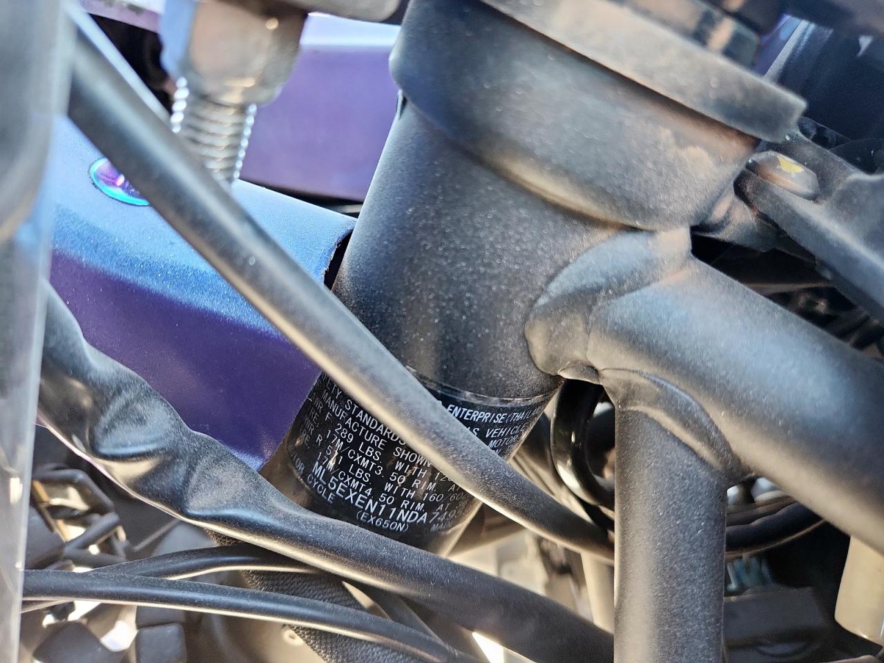 2022 Kawasaki Ex650 N VIN: ML5EXEN11NDA74959 Lot: 93266055