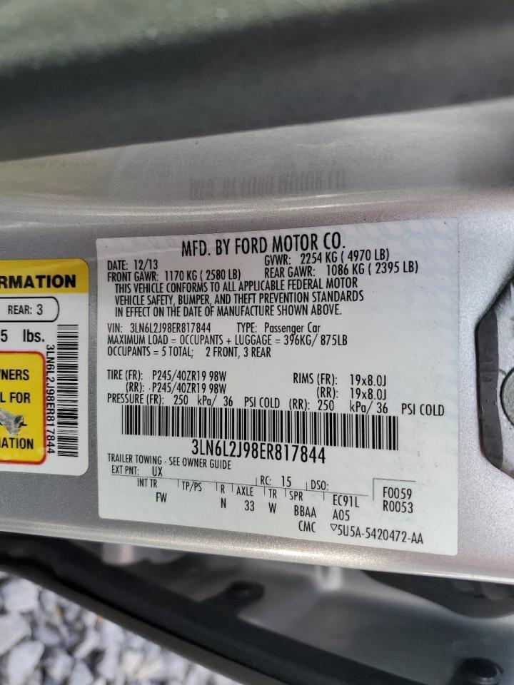 2014 Lincoln Mkz VIN: 3LN6L2J98ER817844 Lot: 91482985