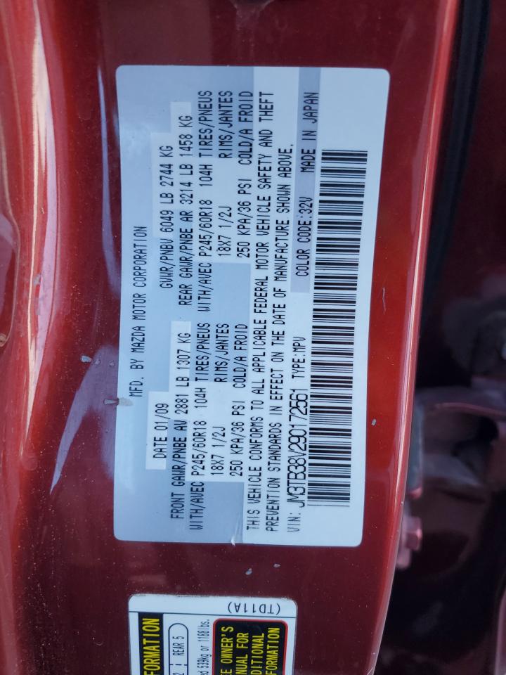 2009 Mazda Cx-9 VIN: JM3TB38V290172561 Lot: 92754645