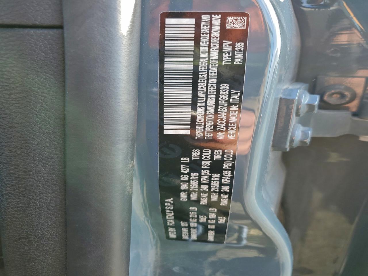 2018 Jeep Renegade Sport VIN: ZACCJAAB7JPG68339 Lot: 94768115