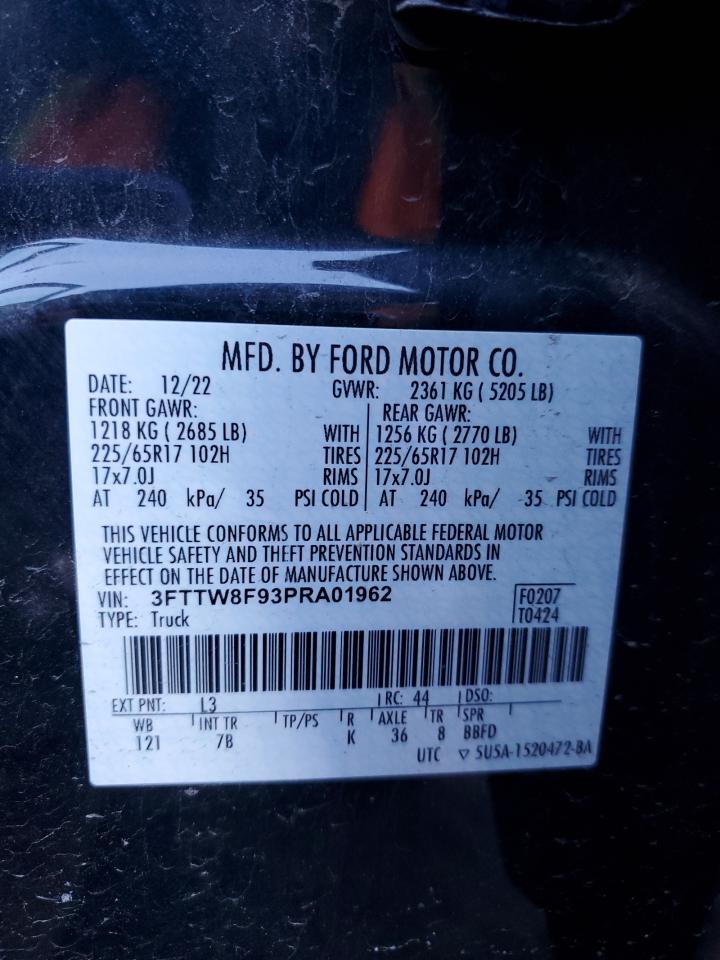 2023 Ford Maverick Xl VIN: 3FTTW8F93PRA01962 Lot: 92814385