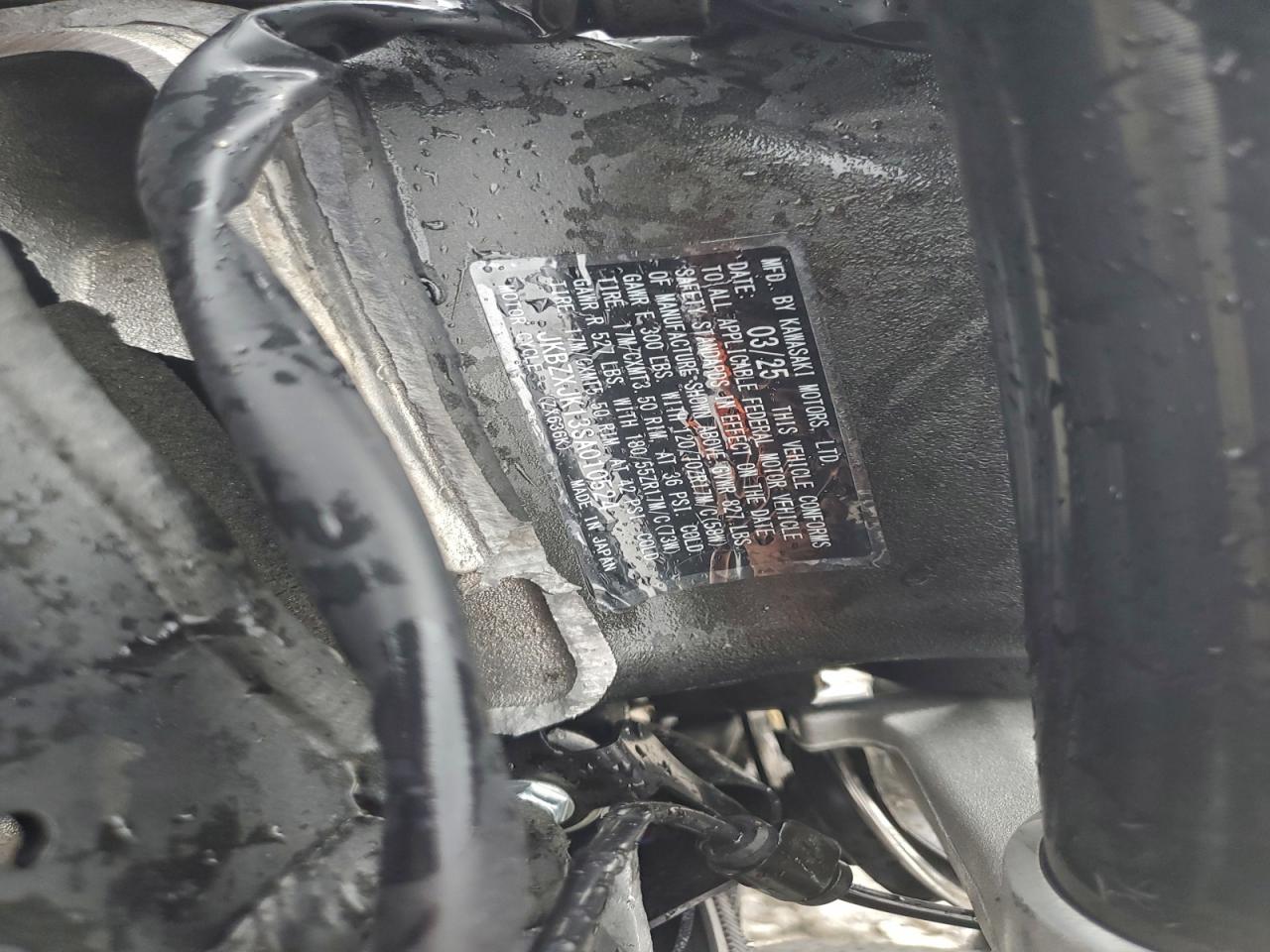 2025 Kawasaki Zx636 K VIN: JKBZXJK13SA010524 Lot: 93829655