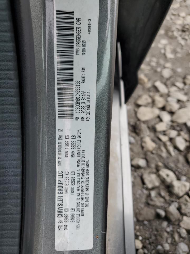 2012 Chrysler 200 Lx VIN: 1C3CCBAB1CN292138 Lot: 90840405