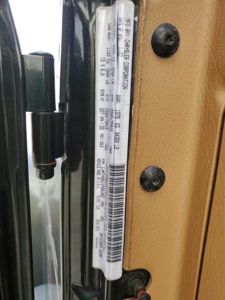 1997 Jeep Wrangler / Tj Sahara VIN: 1J4FY49S1VP501051 Lot: 86232385