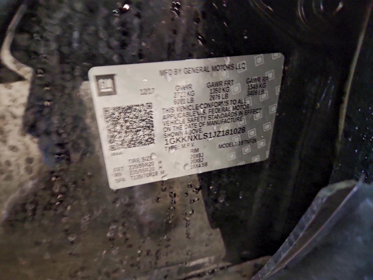 2018 GMC Acadia Denali VIN: 1GKKNXLS1JZ181028 Lot: 94269485