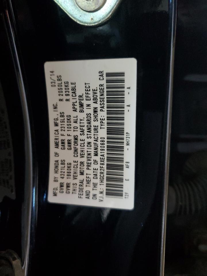 2014 Honda Accord Exl VIN: 1HGCR2F8XEA190680 Lot: 93511655